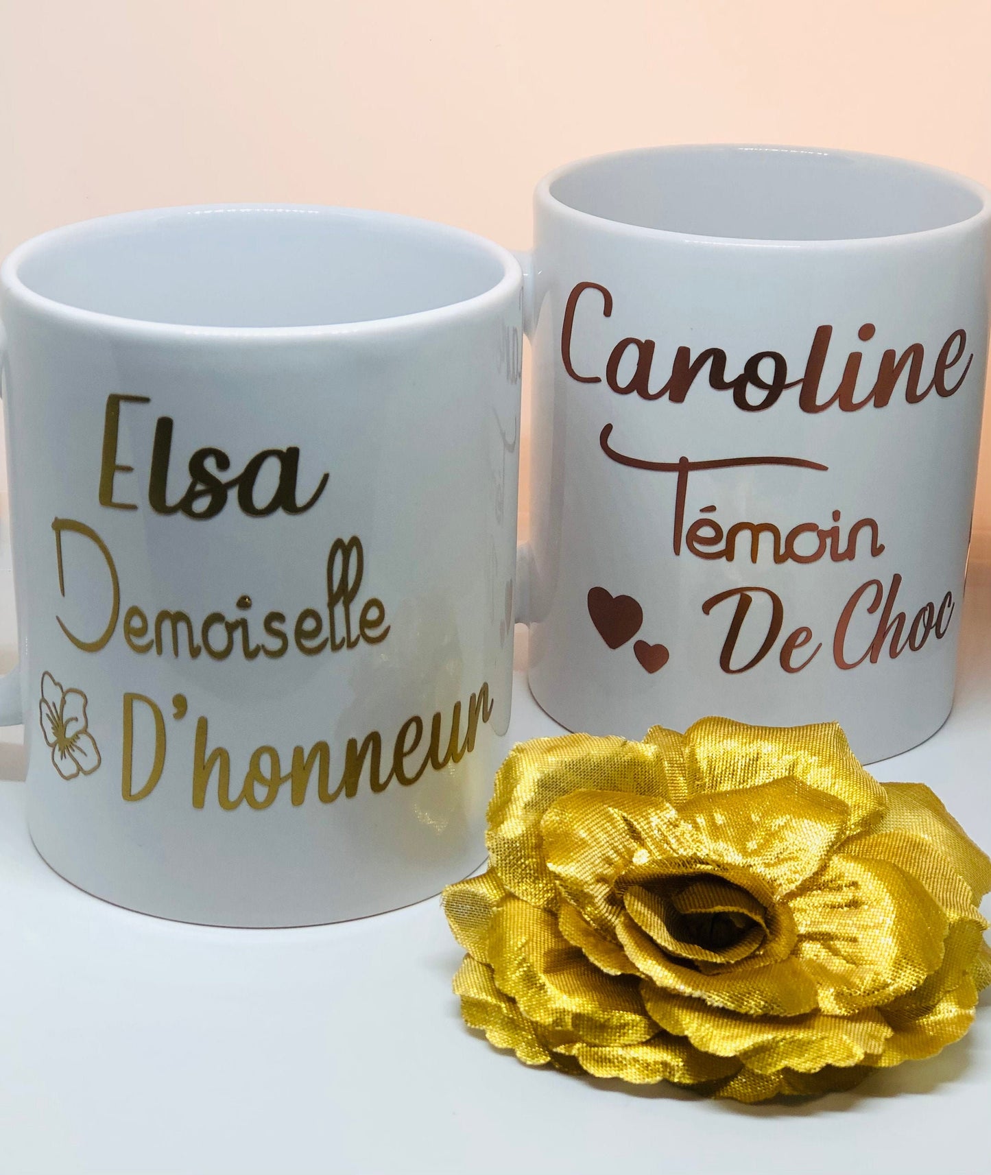 Gift cup for personalized bridesmaid witness request