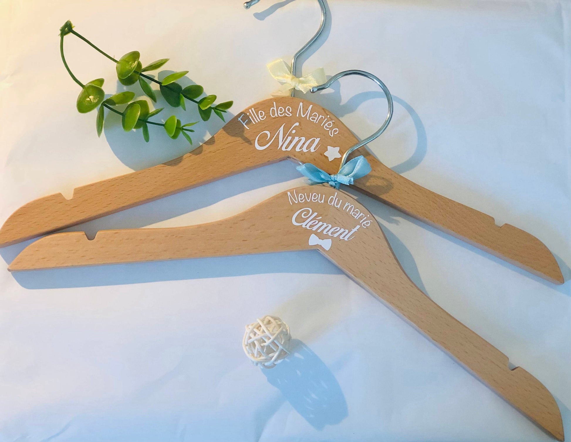 Custom wooden hanger for children for wedding