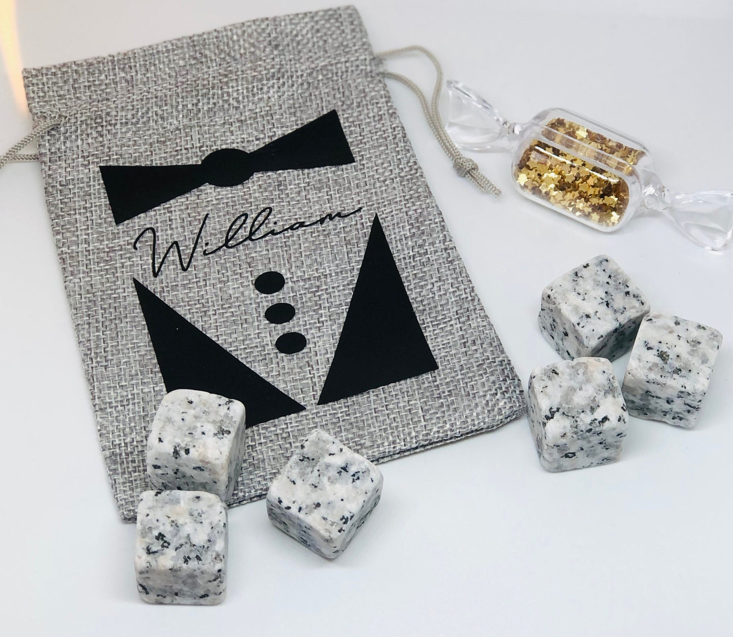 Granite ice cubes for witness of the groom, original witness gift, Christmas gift, birthday, original man gift, future groom