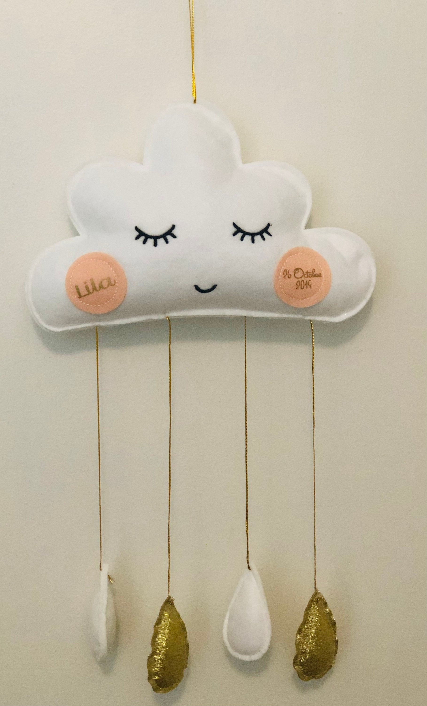 Cloud to hang personalized baby room
