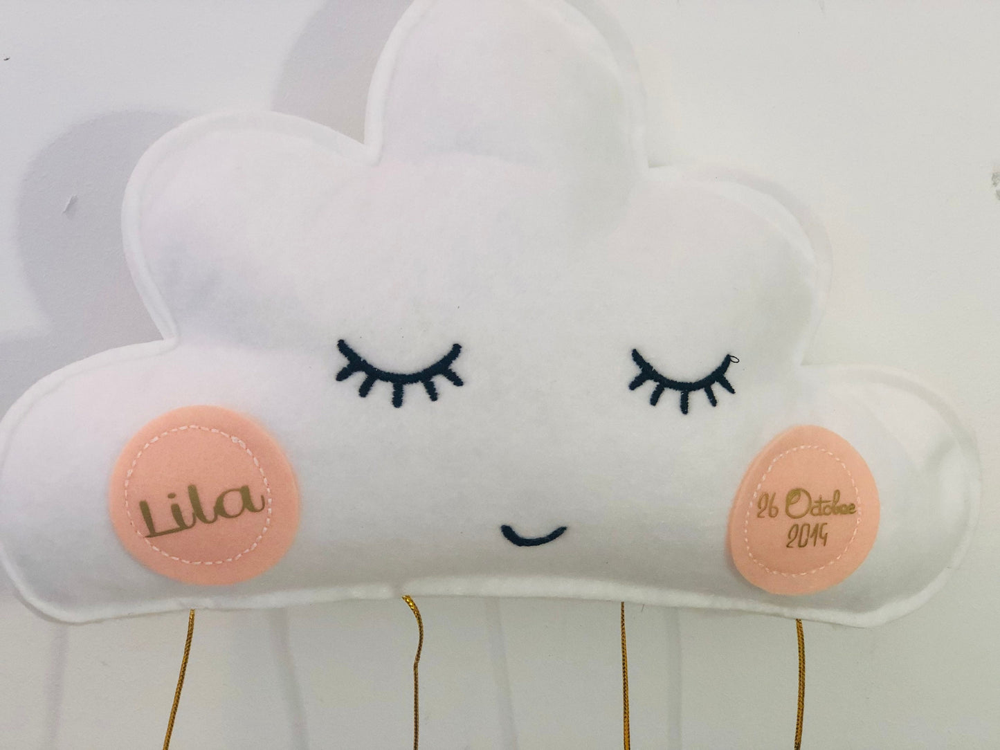 Cloud to hang personalized baby room