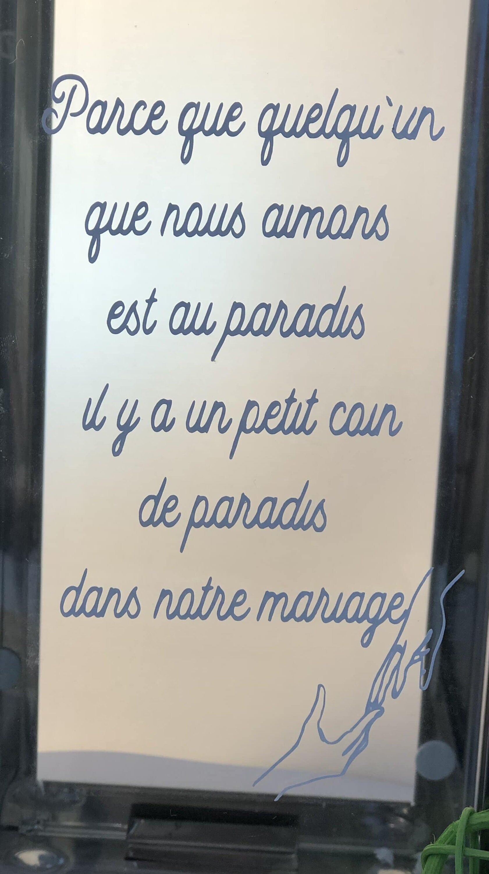 Stickers Lanterne hommage pour mariage - hommage aux absents