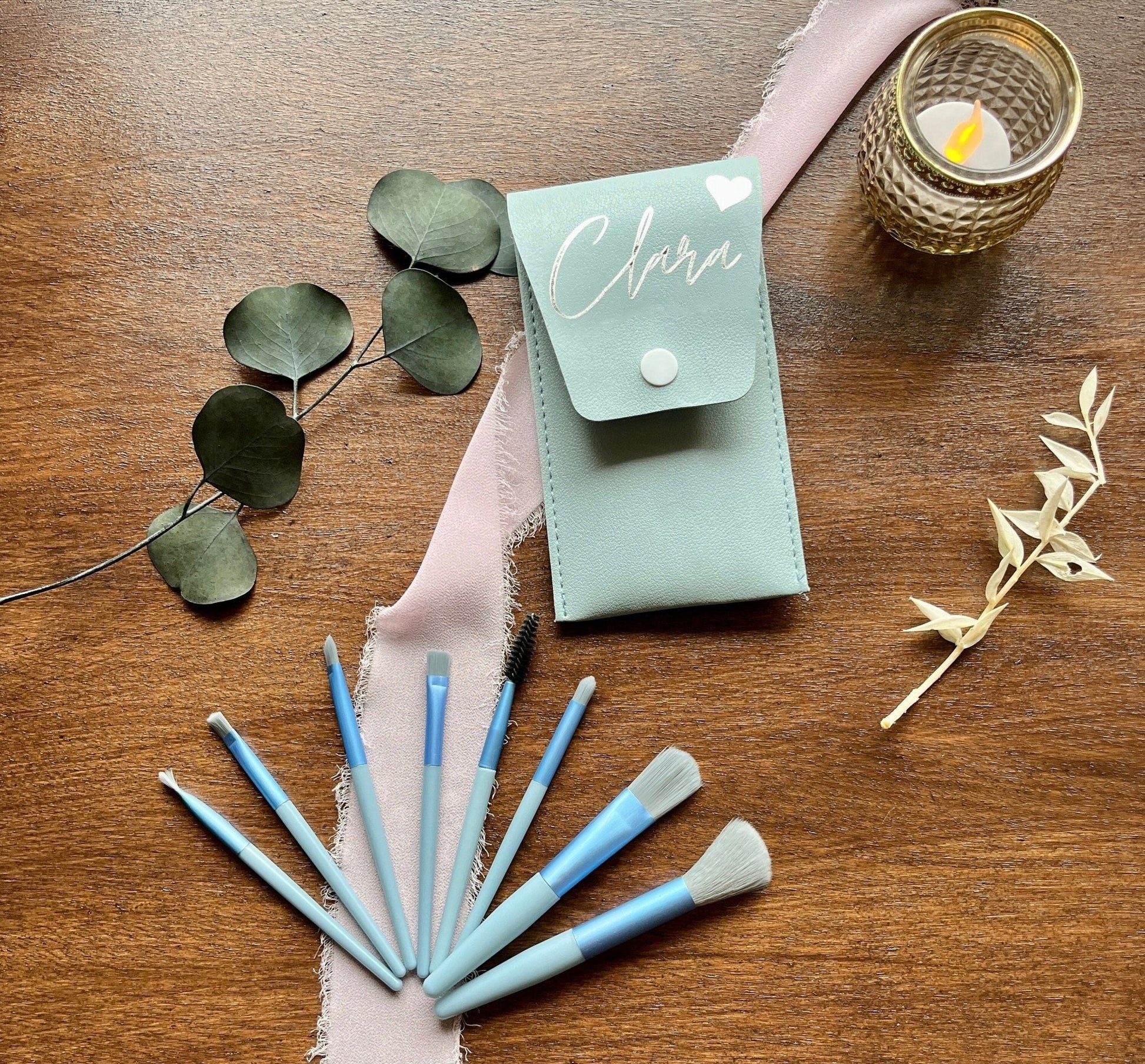Set pinceaux maquillage et pochette personnalisé - LaBoxaMalice