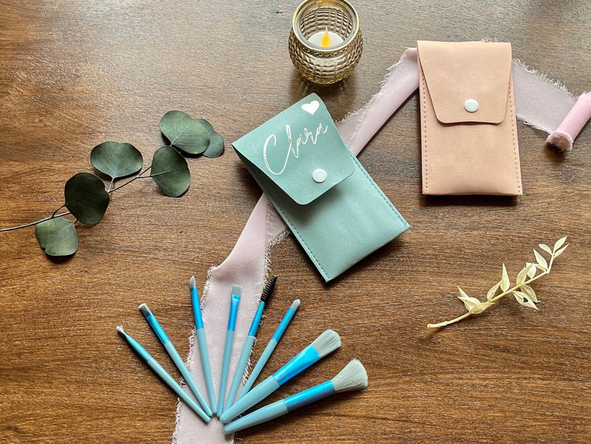 Set pinceaux maquillage et pochette personnalisé - LaBoxaMalice