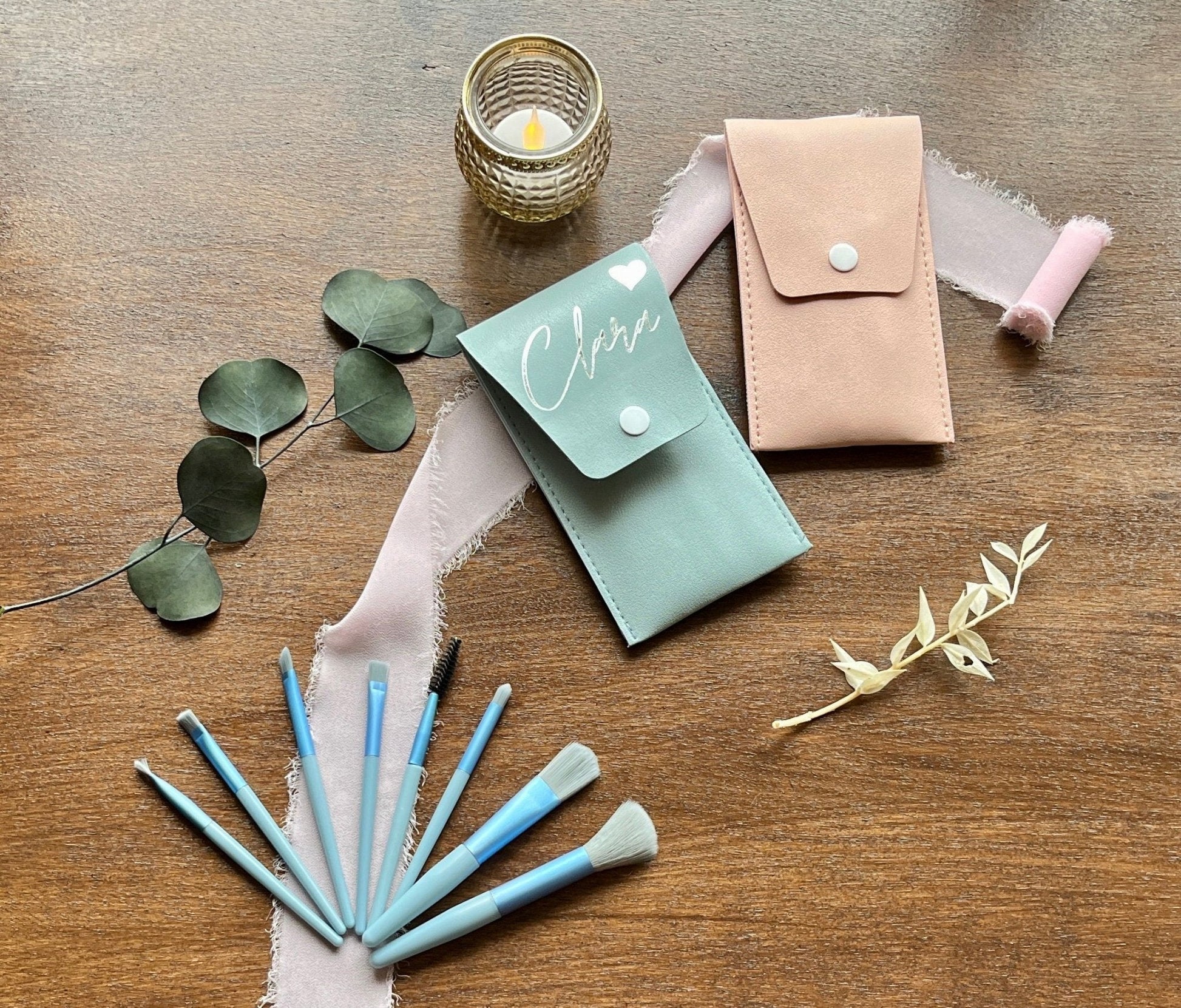 Set pinceaux maquillage et pochette personnalisé - LaBoxaMalice