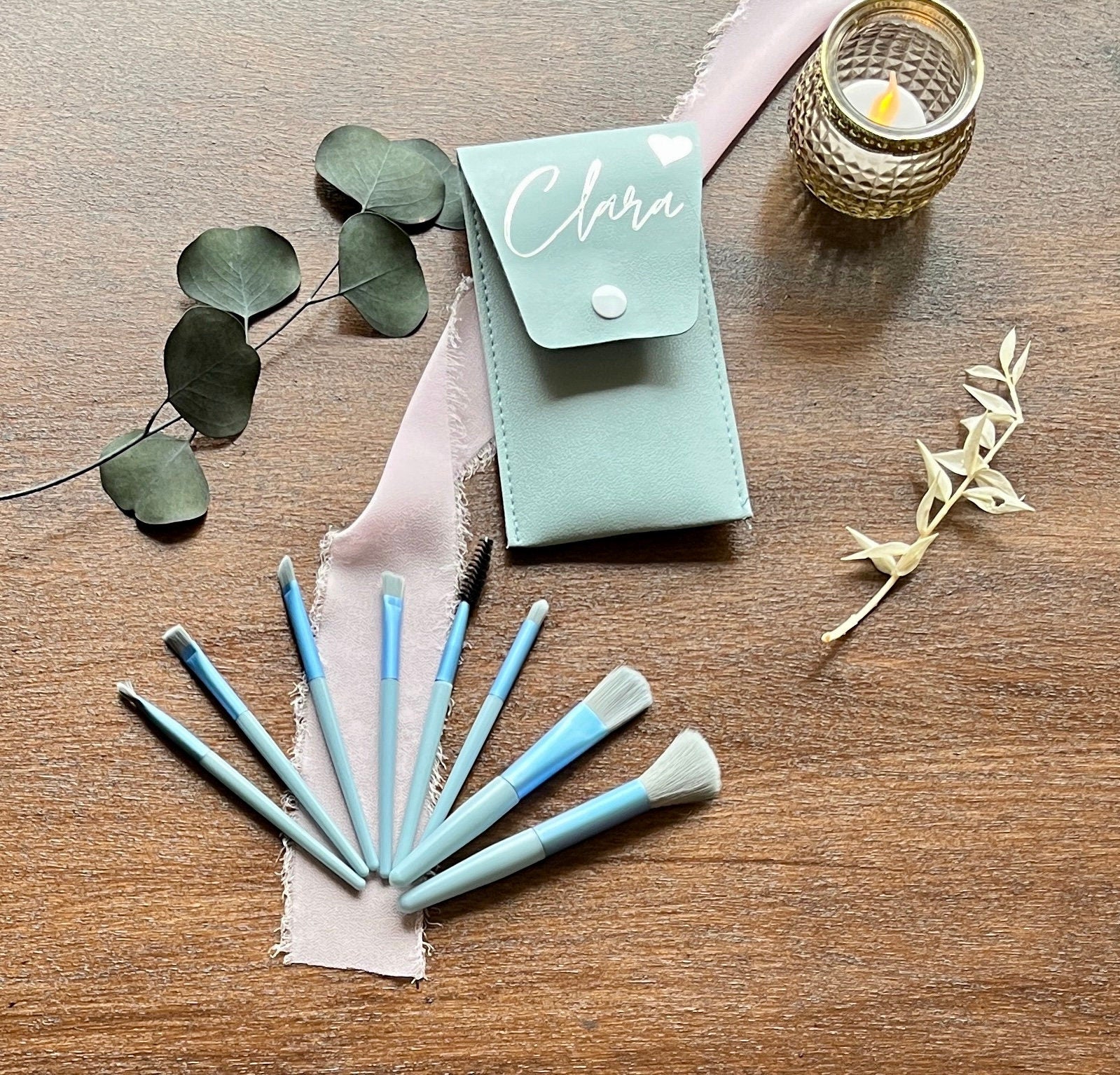 Set pinceaux maquillage et pochette personnalisé - LaBoxaMalice